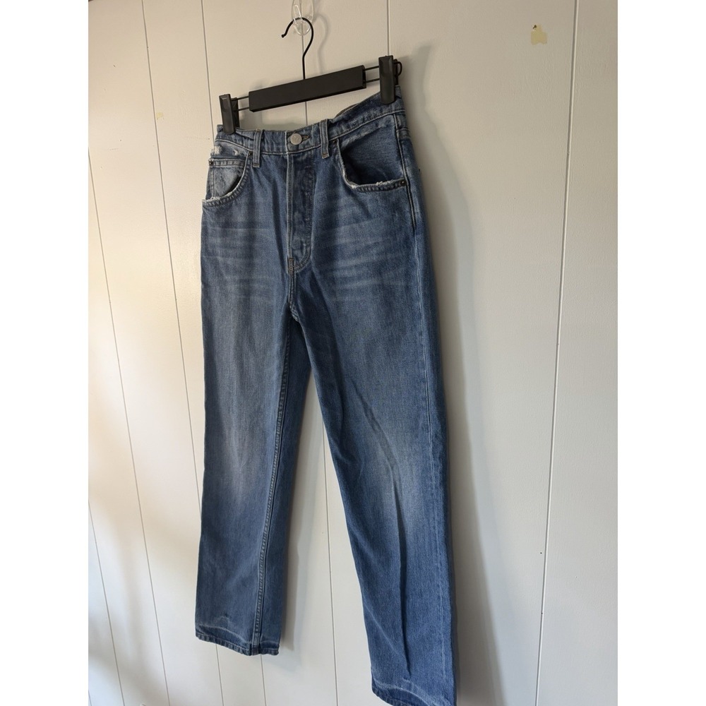 Reformation Cynthia High Relaxed Jeans Size 25 Antigua Wash Button Fly - Picture 2 of 11